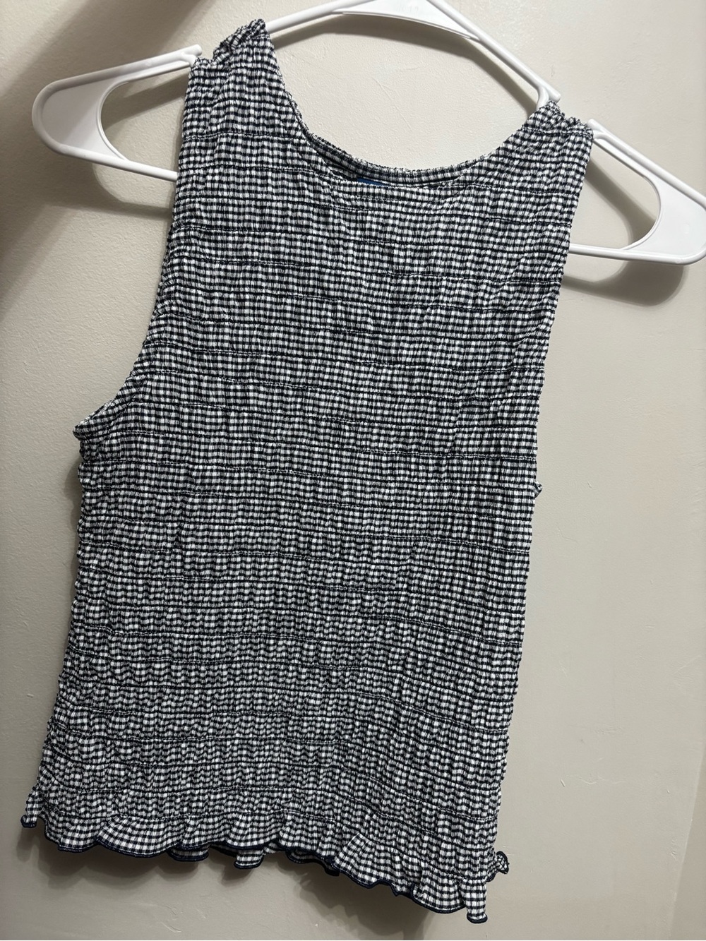 Old navy Sleeveless Black & White Gingham Tank Top